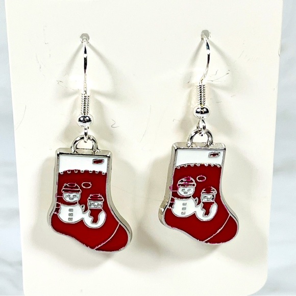 Hand Crafted Jewelry - Christmas Stocking Earrings